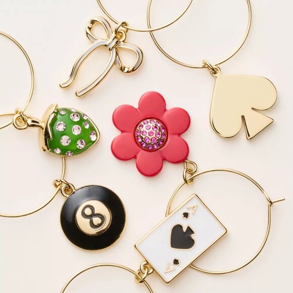 FINAL SET!!! ($25) ♠️KSNY Pack of 6 Mixed Novelty Wine Charms - Picture 4 of 4